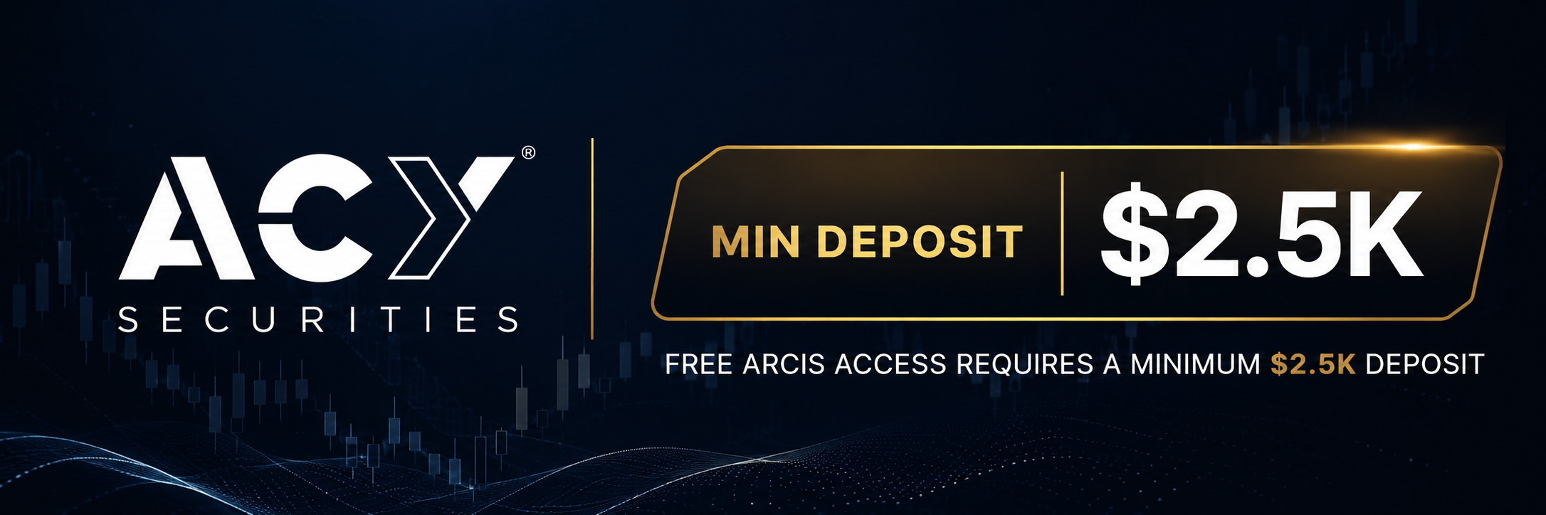 ACY Securities: free ArcisTrade access requires a 2,500 dollar minimum deposit